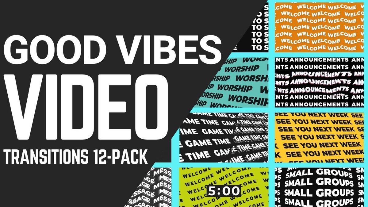 Good Vibes Video Transitions 12-Pack image number null